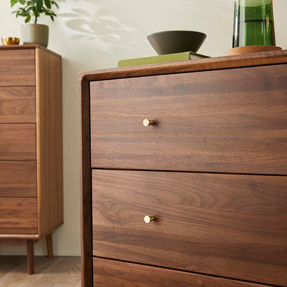 Wright Walnut Chest of 3 Drawers Fishe and Lilly