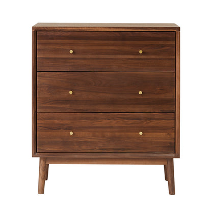 Wright Walnut Chest of 3 Drawers Fishe and Lilly