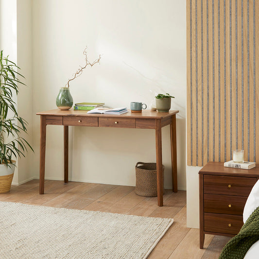 Wright Walnut Desk and Dressing Table Fishe and Lilly