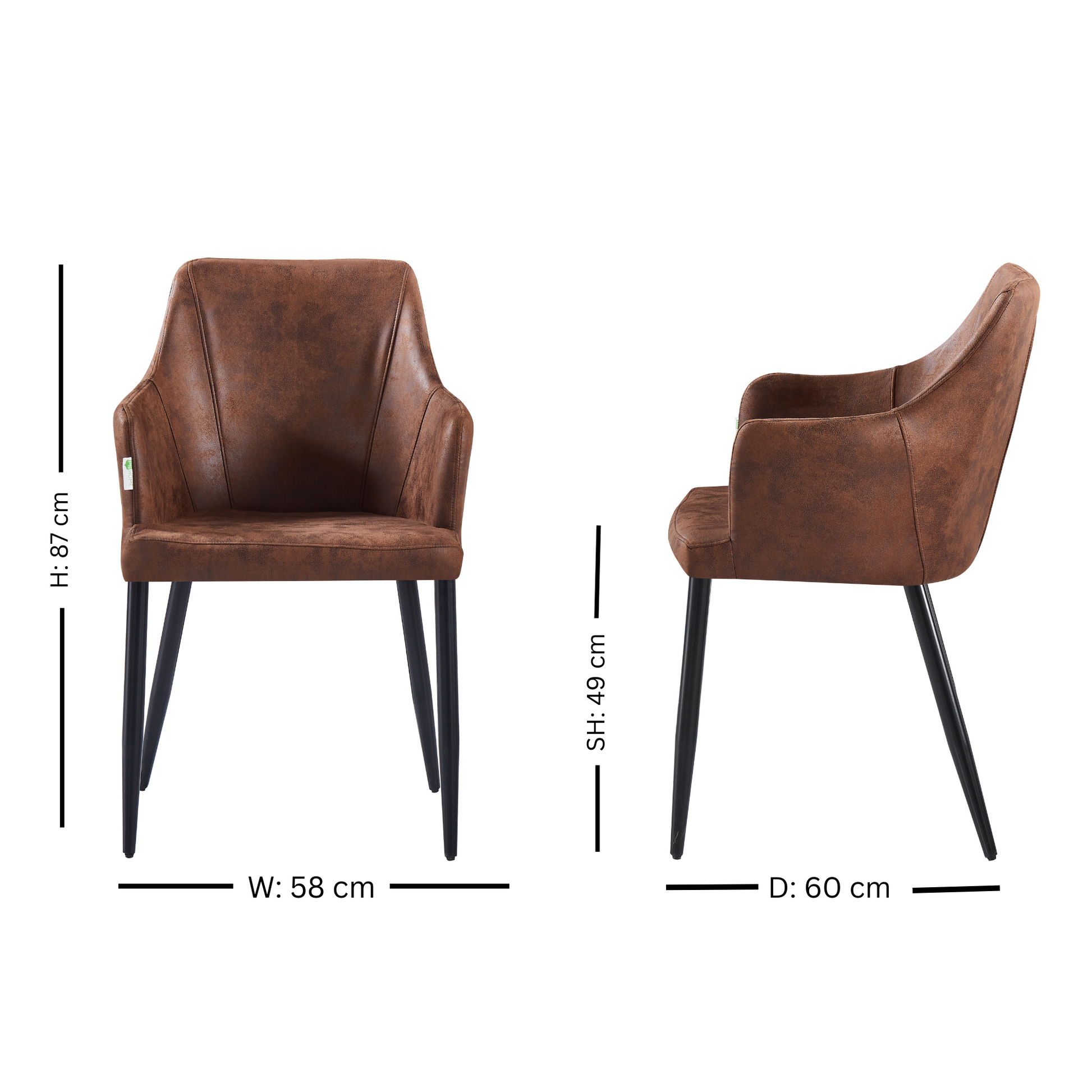 Zarah LUX faux leather chair PN Home