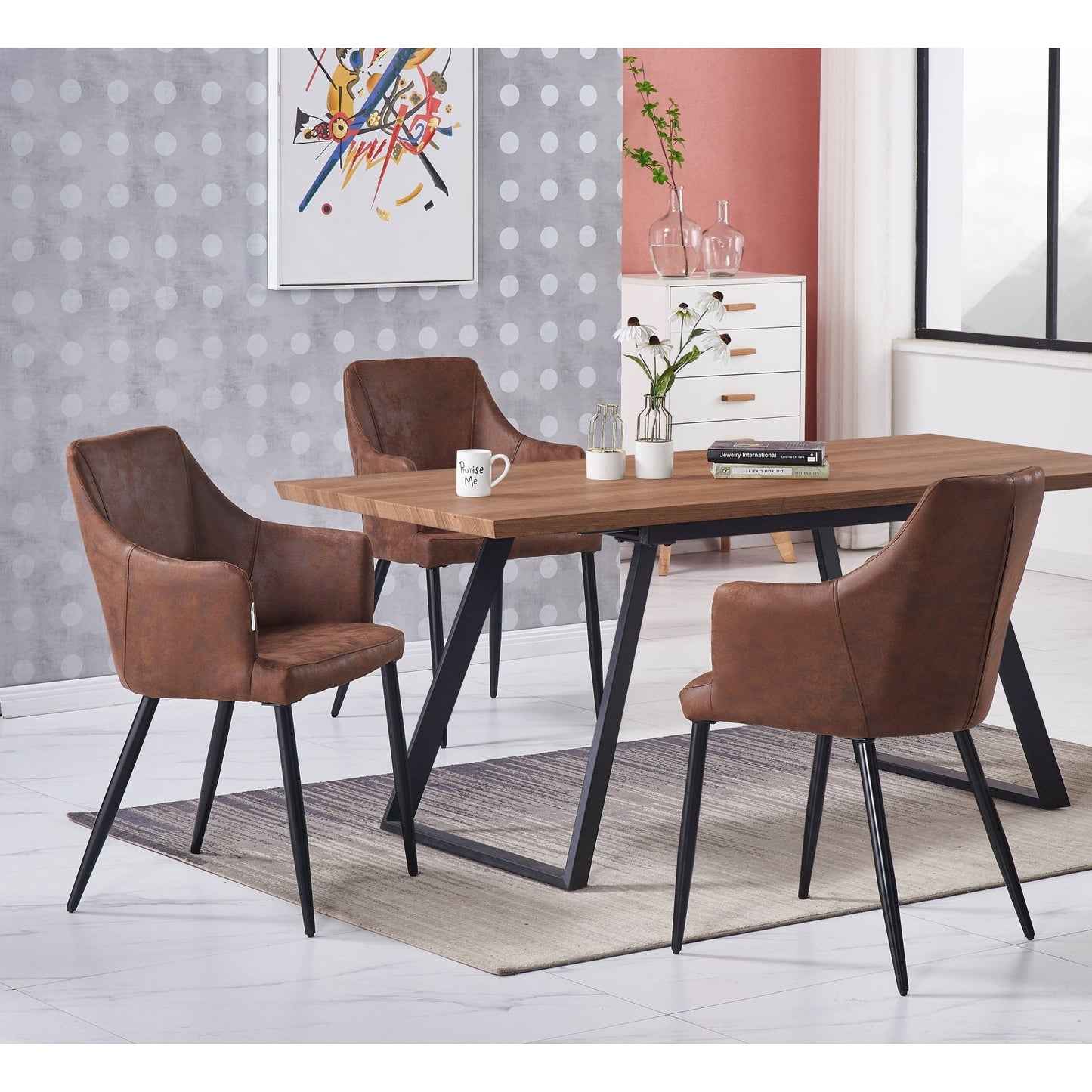 Zarah LUX faux leather chair PN Home