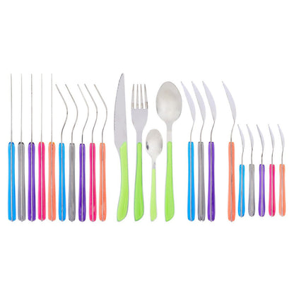 Zuma 24 Piece Multi Coloured Cutlery Set House, Home & Garden