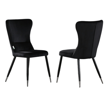 New York LUX Velvet Dining Chair with Metal Legs - Scandinavian Inspired PN Home