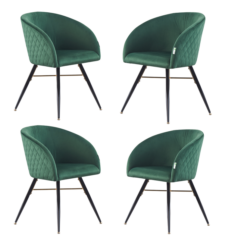 Vittorio LUX Velvet Dining Chair with Metal Legs - Perfect for Dining Room Living Room PN Home