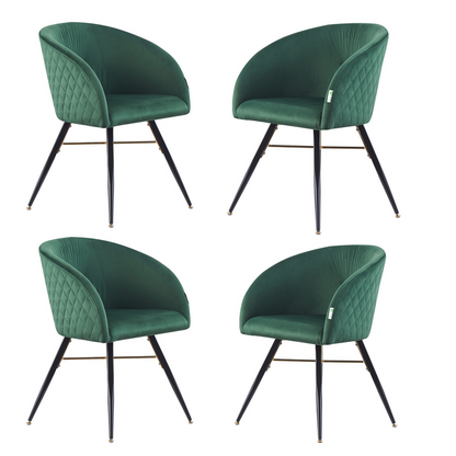 Vittorio LUX Velvet Dining Chair with Metal Legs - Perfect for Dining Room Living Room PN Home