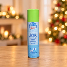 Christmas Snow Spray Metal Glow In The Dark Decoration 150ml Can – full product in a festive home setting