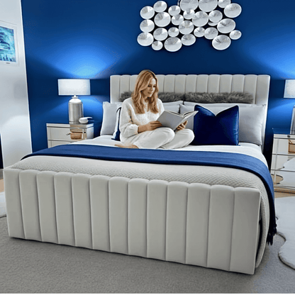 Francis Italian Modern Chesterfield Bed Frame UK Beds Direct ltd