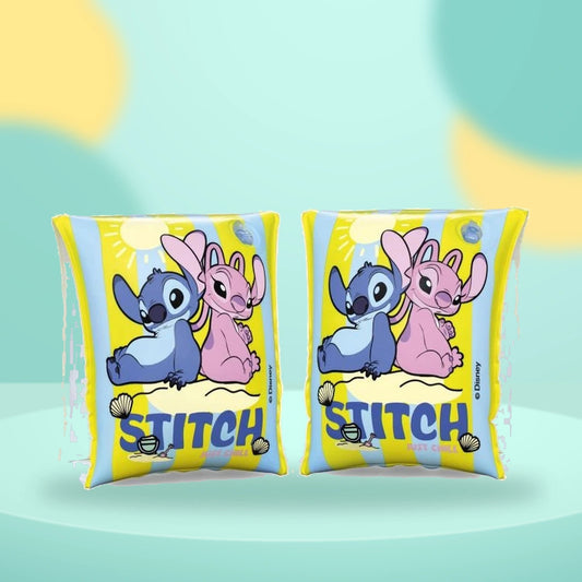 Disney Stitch 15cm Armbands on a playful mint studio display
