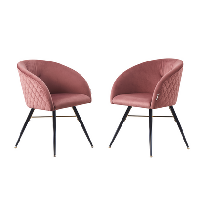Vittorio LUX Velvet Dining Chair with Metal Legs - Perfect for Dining Room Living Room PN Home