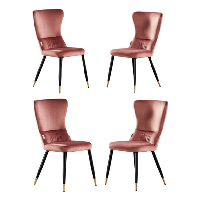 New York LUX Velvet Dining Chair with Metal Legs - Scandinavian Inspired PN Home
