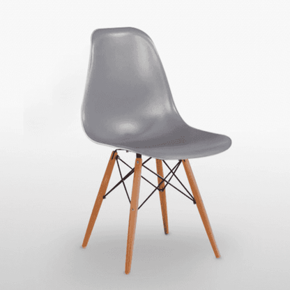 Halo Dining Table and Ghost Chair Set for 4 - Eiffel Plastic Chairs and a Rectangle Dining Table PN Home