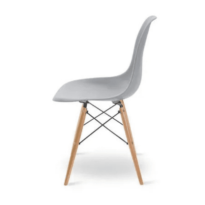 Halo Dining Table and Ghost Chair Set for 4 - Eiffel Plastic Chairs and a Rectangle Dining Table PN Home
