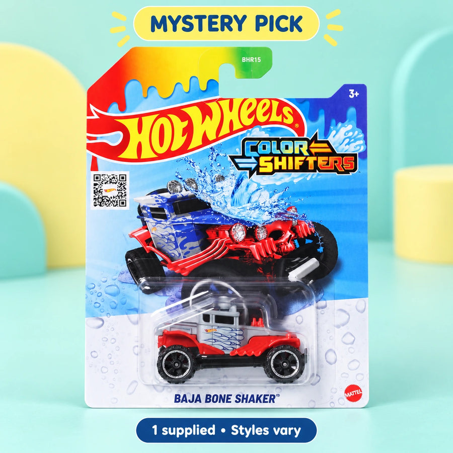 Hot Wheels Colour Changers - Mystery Pick shown in full on a pale teal studio background