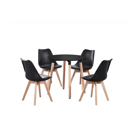 Jamie Halo Round Dining Table Set with 4 Chairs PN Home