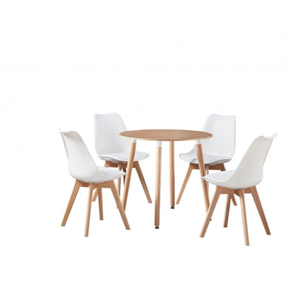 Jamie Halo Round Dining Table Set with 4 Chairs PN Home