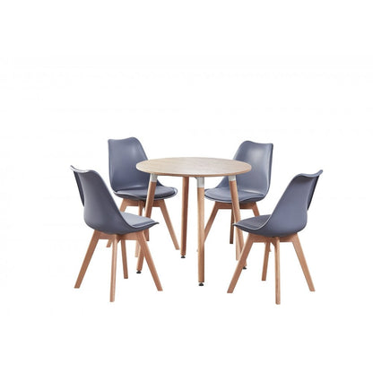Jamie Halo Round Dining Table Set with 4 Chairs PN Home