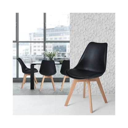 Jamie Halo Round Dining Table Set with 4 Chairs