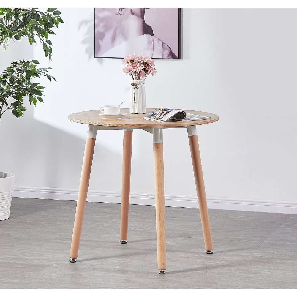 Jamie Halo Round Dining Table Set with 4 Chairs