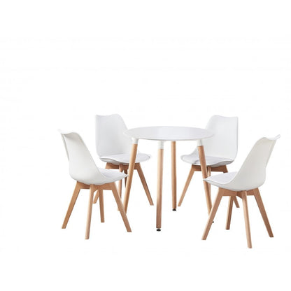 Jamie Halo Round Dining Table Set with 4 Chairs PN Home