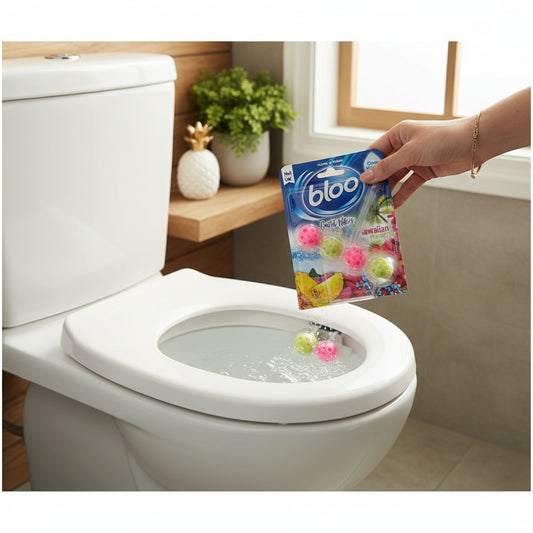 Bloo Toilet Block 50g Coastal Waters Hawaiian Pineapple Scent Freshens Your Bathroom with Long Lasting Fragrance