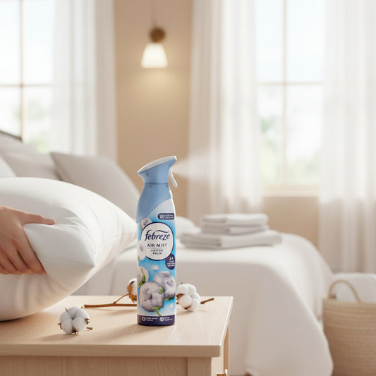 Febreze Spray Air Freshener 185ml Cotton Fresh OdourClear Odour Elimination Formula