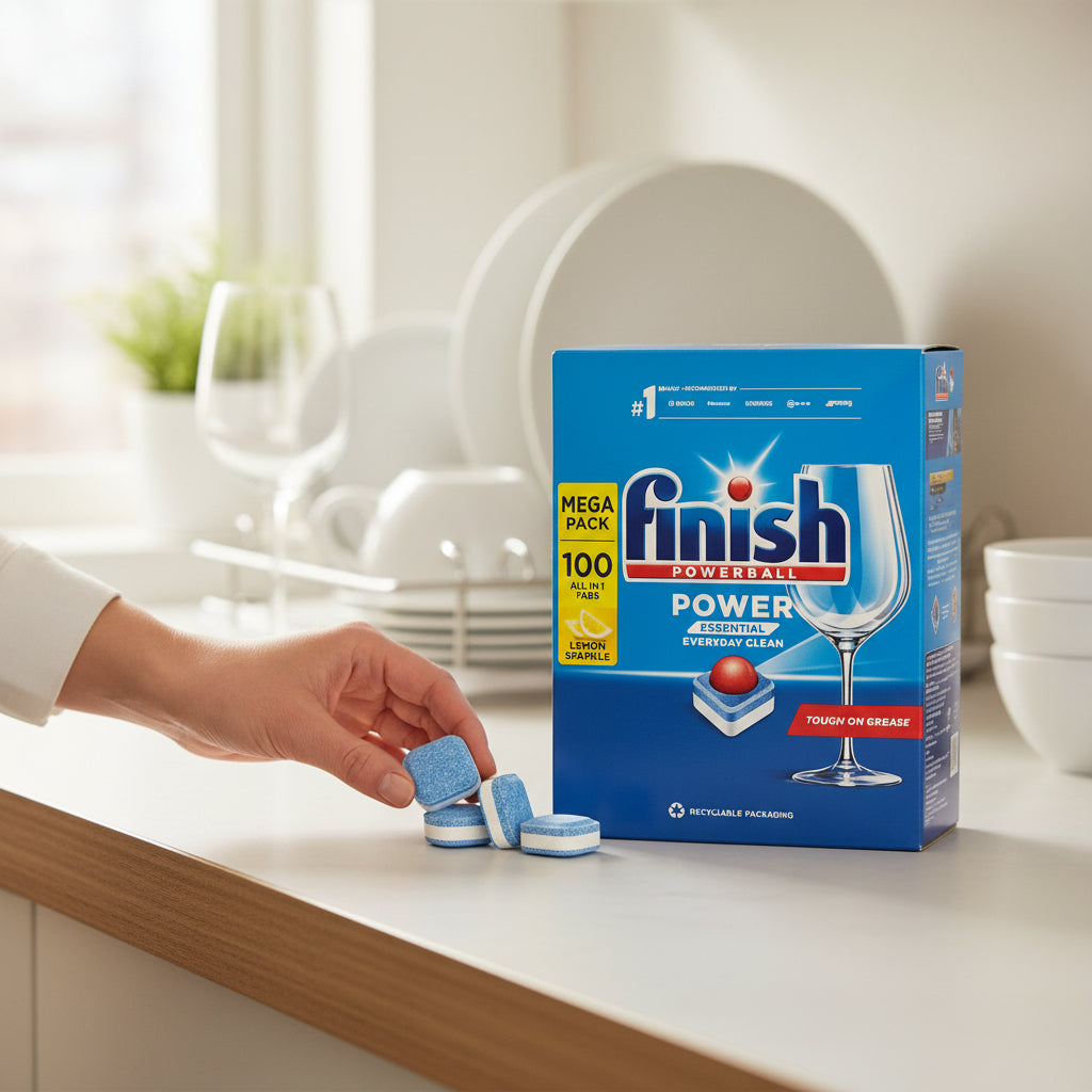 Finish Powerball Lemon Dishwasher Tablets 100 Count For Sparkling Clean Dishes Everyday