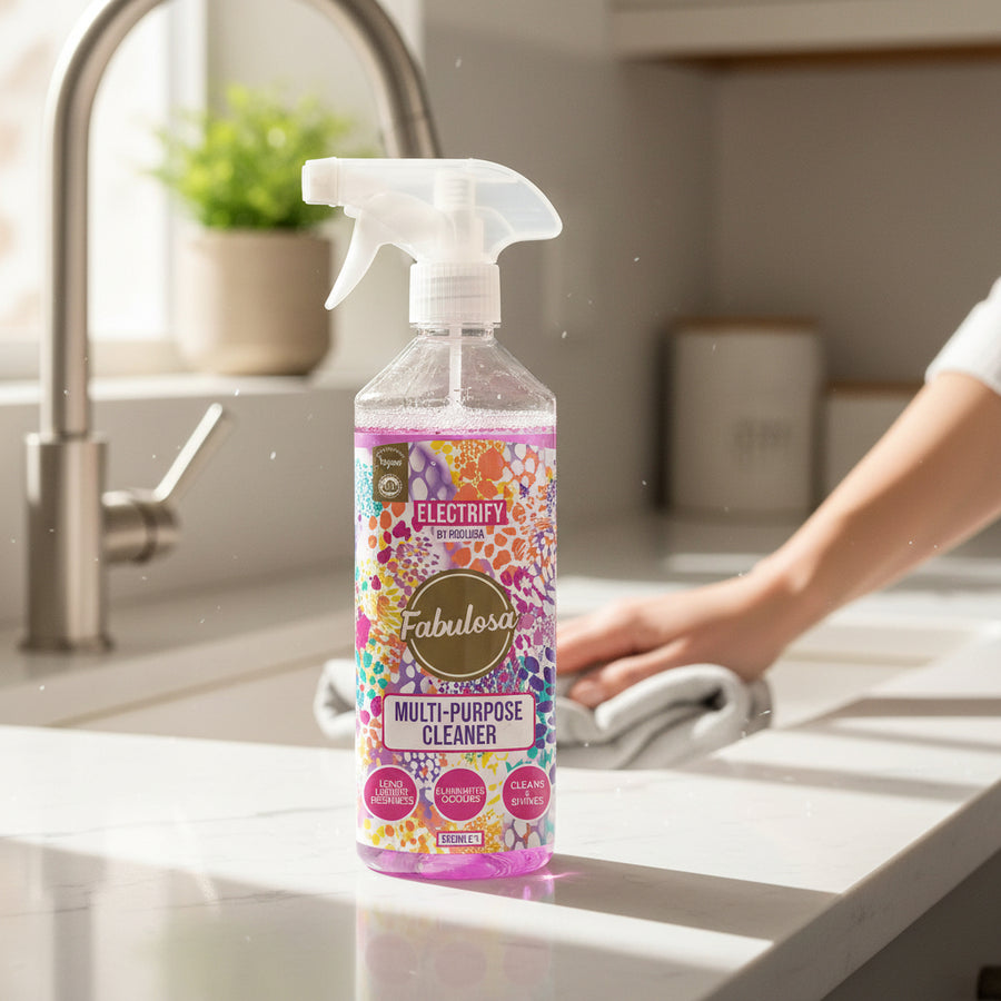 Fabulosa 500ml Antibacterial Spray Electrify Scent For All Surfaces Household Disinfectant Kills Germs