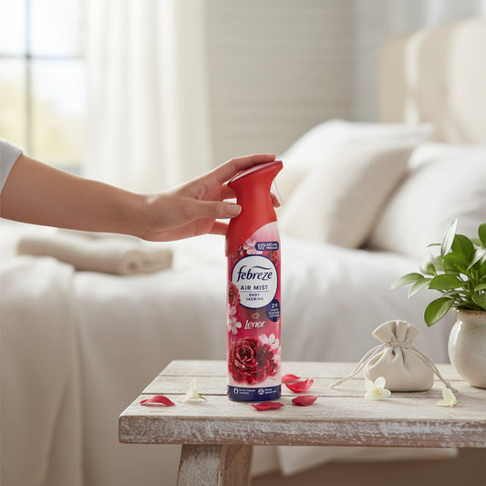 Febreze Air Freshener Spray 185ml Ruby Jasmine Odour Clear Technology Freshen Home Non Flammable