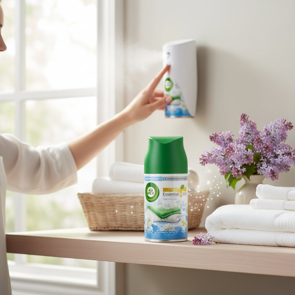 Air Wick Freshmatic Refill 250ml Crisp Linen and Lilac Scent for Automatic Dispenser