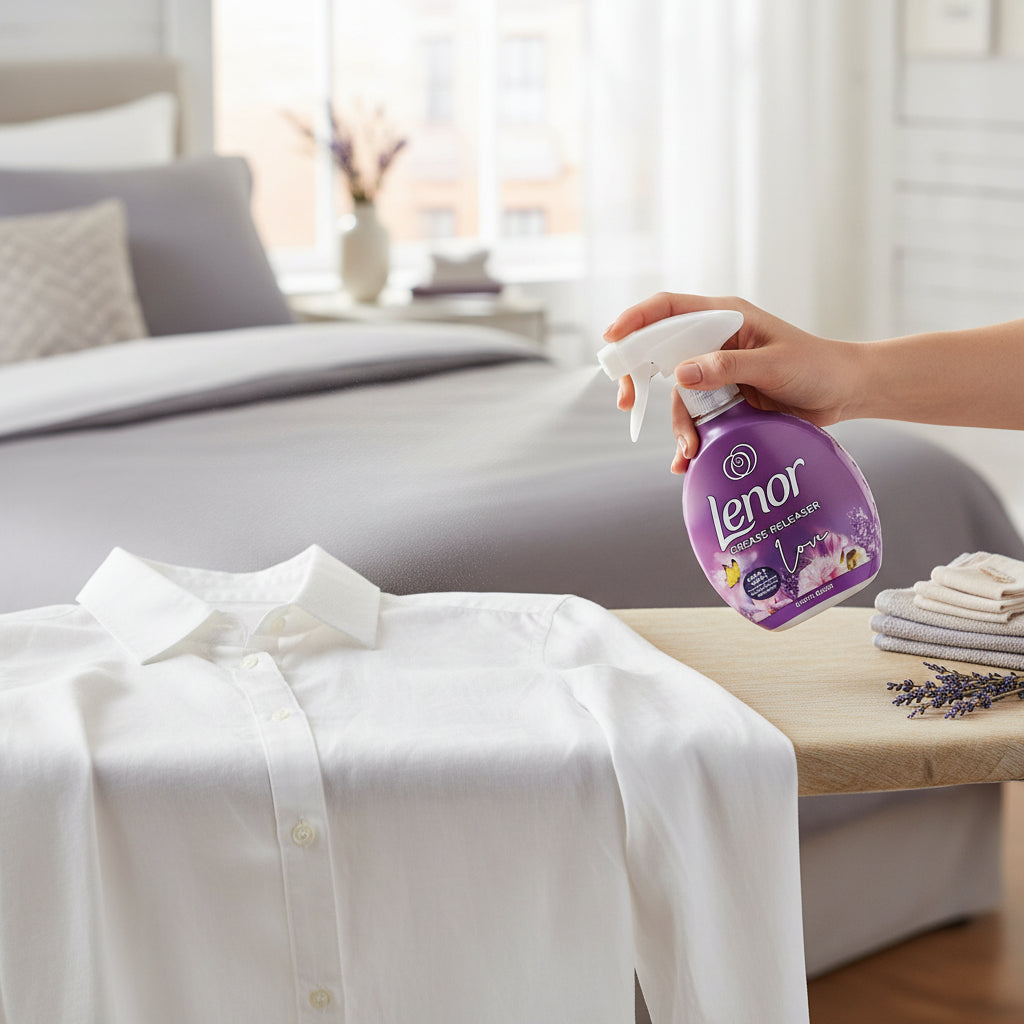 Lenor Crease Releaser 500ml Exotic Bloom Fabric Care Static Remover and Odour Eliminator for Easy Ironing