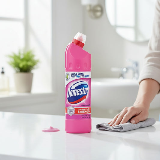Domestos Bleach 750ml Pink Power Thick Bleach Disinfects Surfaces And Toilets For A Fresh Clean Home