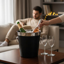 Black Enamel Champagne Bucket