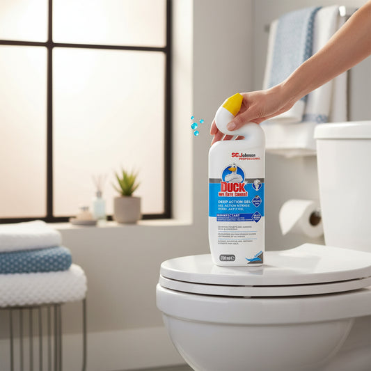 Duck Deep Action Toilet Gel 750ml Marine Disinfectant Kills 99.99 Percent Bacteria Sanitises Toilets Fragrance