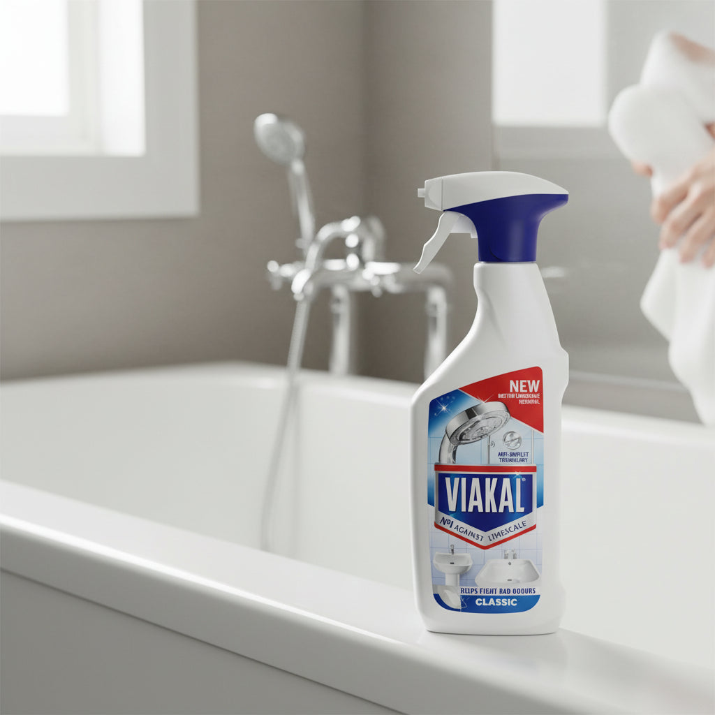 Viakal Limescale Remover Spray 500ml Quick Action Descaler for Kitchen and Bathroom Limescale Removal Sparkling Shine