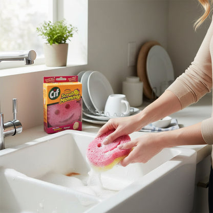 Scrub Mommy Cif Dual Sided Scrubber For Tough Kitchen Cleaning