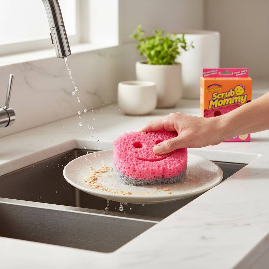 Scrub Mommy Dual Sided Scrubber For Kitchen And Home Cleaning