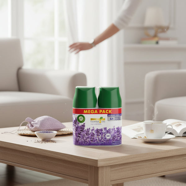 Airwick Freshmatic Refill 250ml Purple Lavender Meadow Scent Twin Pack For Automatic Air Freshener