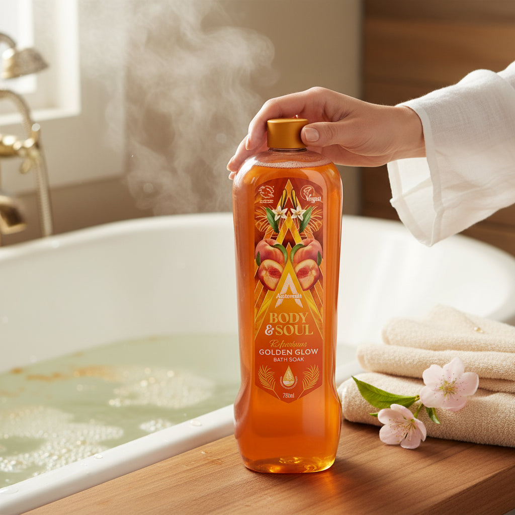 Astonish Bath Soak Golden Glow 750ml Radiant Skin Bath Treatment
