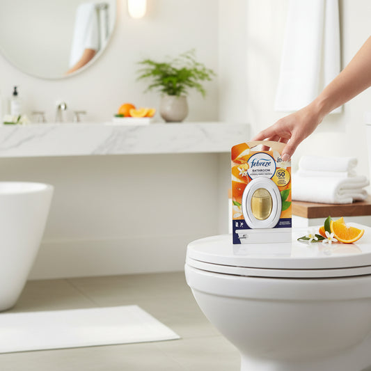 Febreze Bathroom Air Freshener Citrus and Verbena Scent Long Lasting Freshness With Odor Control