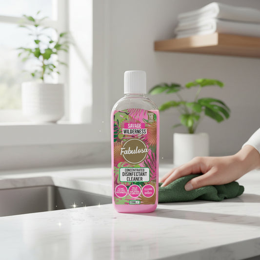 Fabulosa 220ml Concentrated Disinfectant Savage Wilderness Scent Multipurpose Surface Cleaner For Kitchen Bathroom