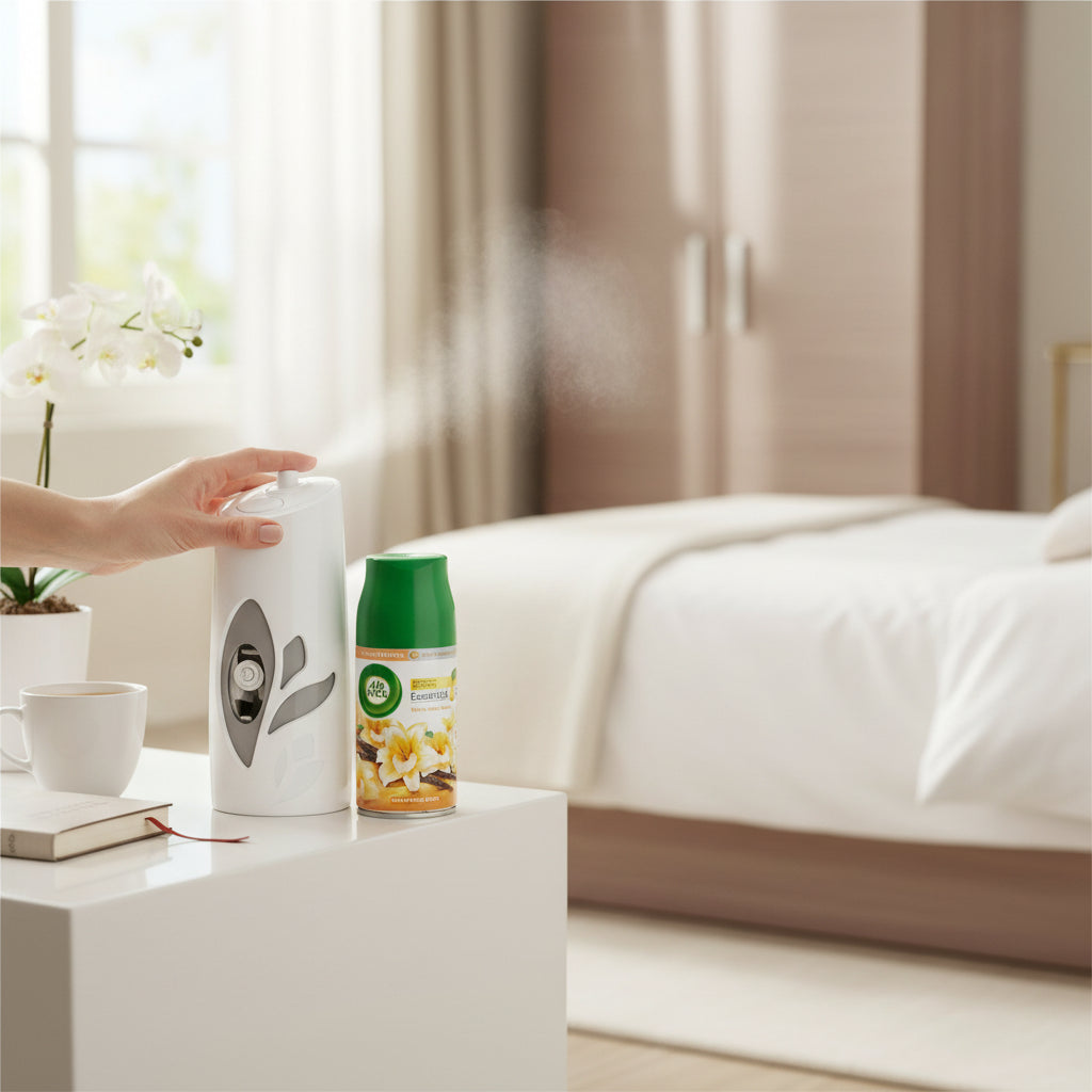 Air Wick Freshmatic Auto Spray Kit 250ml Vanilla Bean Scent Refill Included Long Lasting Fragrance