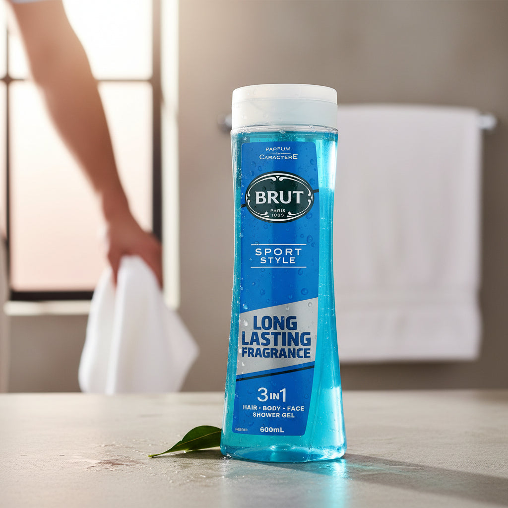 Brut Shower Gel 600ml Sport Style For Men Refreshing Fragrance