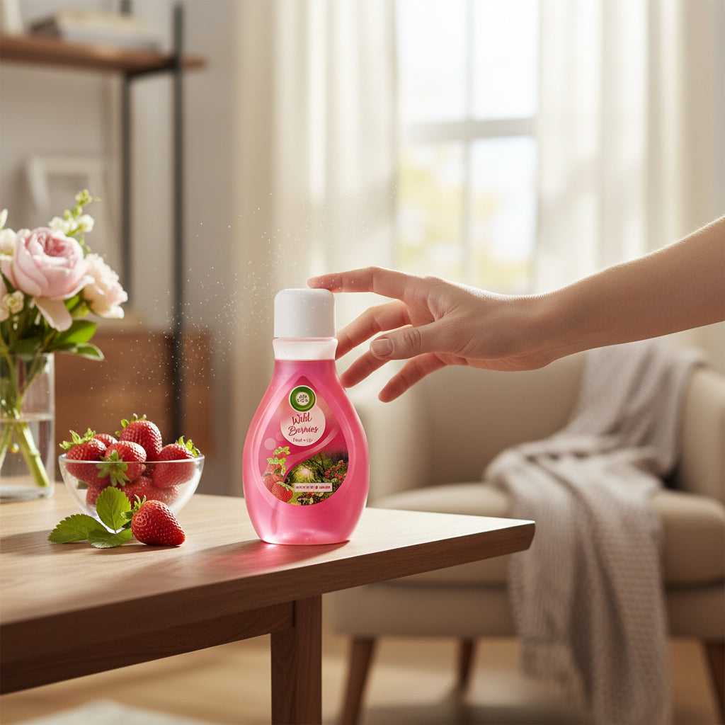 Air Wick Fresh N Up Berry Scent Room Freshener Spray 375ml Long Lasting Odor Neutralizer For Home And Office