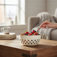 Hearts Design Ivory Bowl Stainless Steel