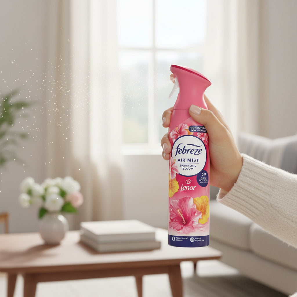 Febreze Air Freshener Spray Lenor Sparkling Bloom Odourclear Technology 185ml
