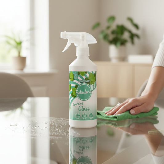Fabulosa 500ml Glass Cleaner Spray Sparkling Mint Swirl For Sparkling Windows Mirrors And Surfaces