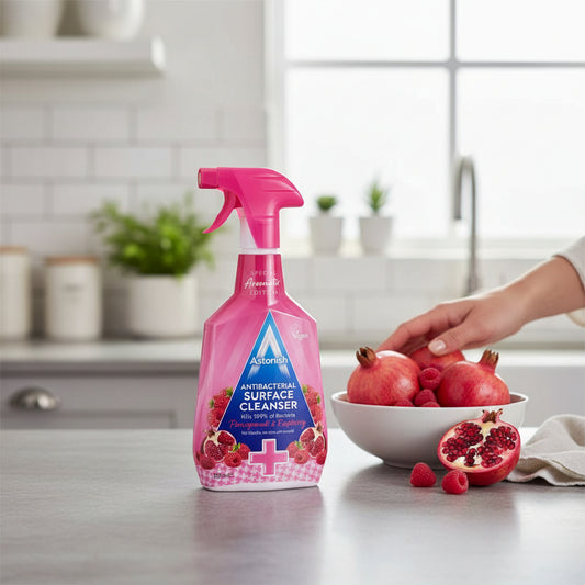 Astonish Trigger Spray 750ml Aromatic Surface Cleanser Antibac Pomegranate And Raspberry
