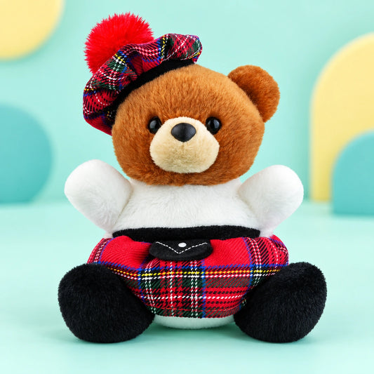 Palm Pals Angus Scottish 5in shown in full on a pale teal studio background