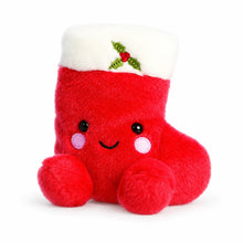 Palm Pals Christmas Holly Stocking 5in soft toy – full product on a white background