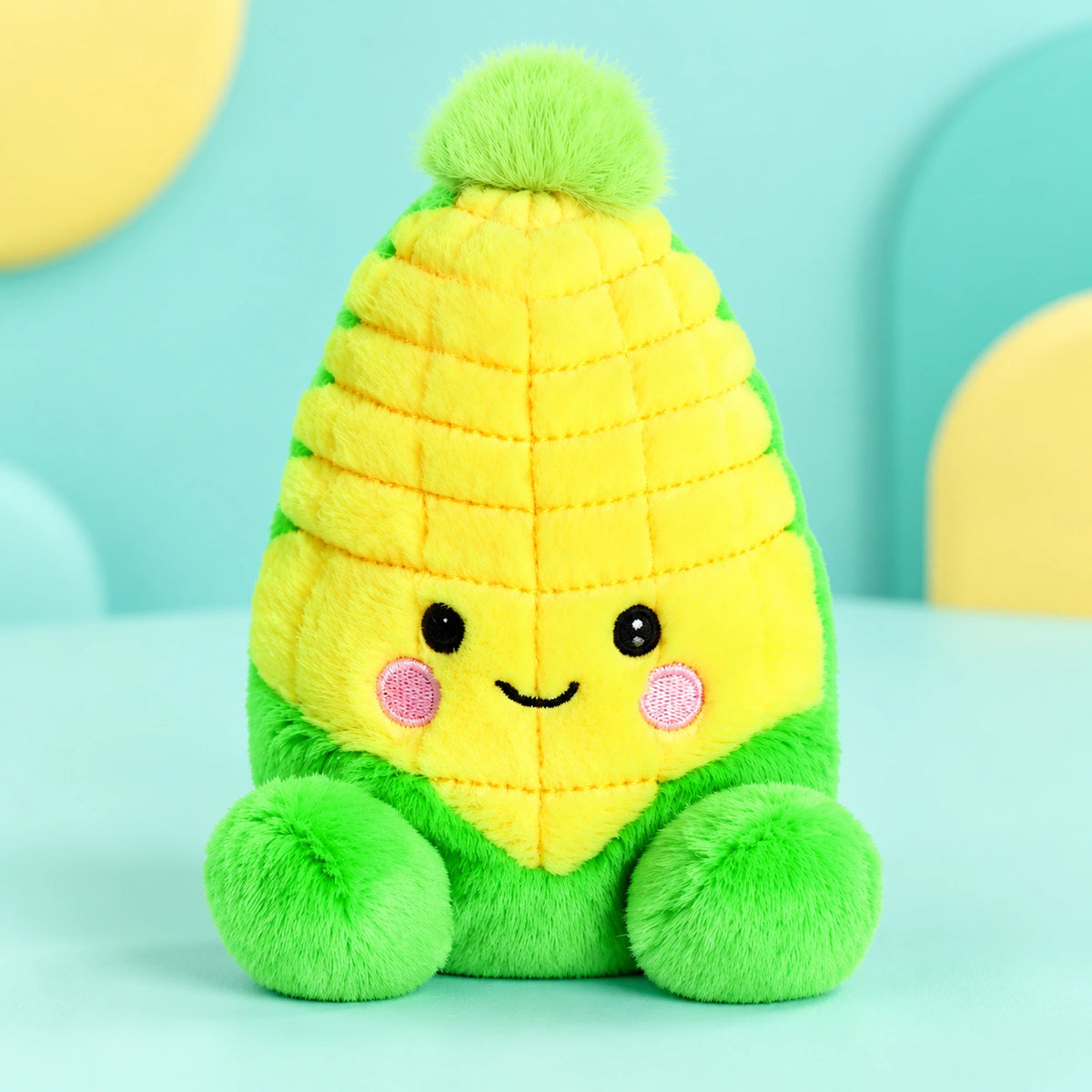 Palm Pals Wavey Corn 5in shown in full on a pale teal studio background